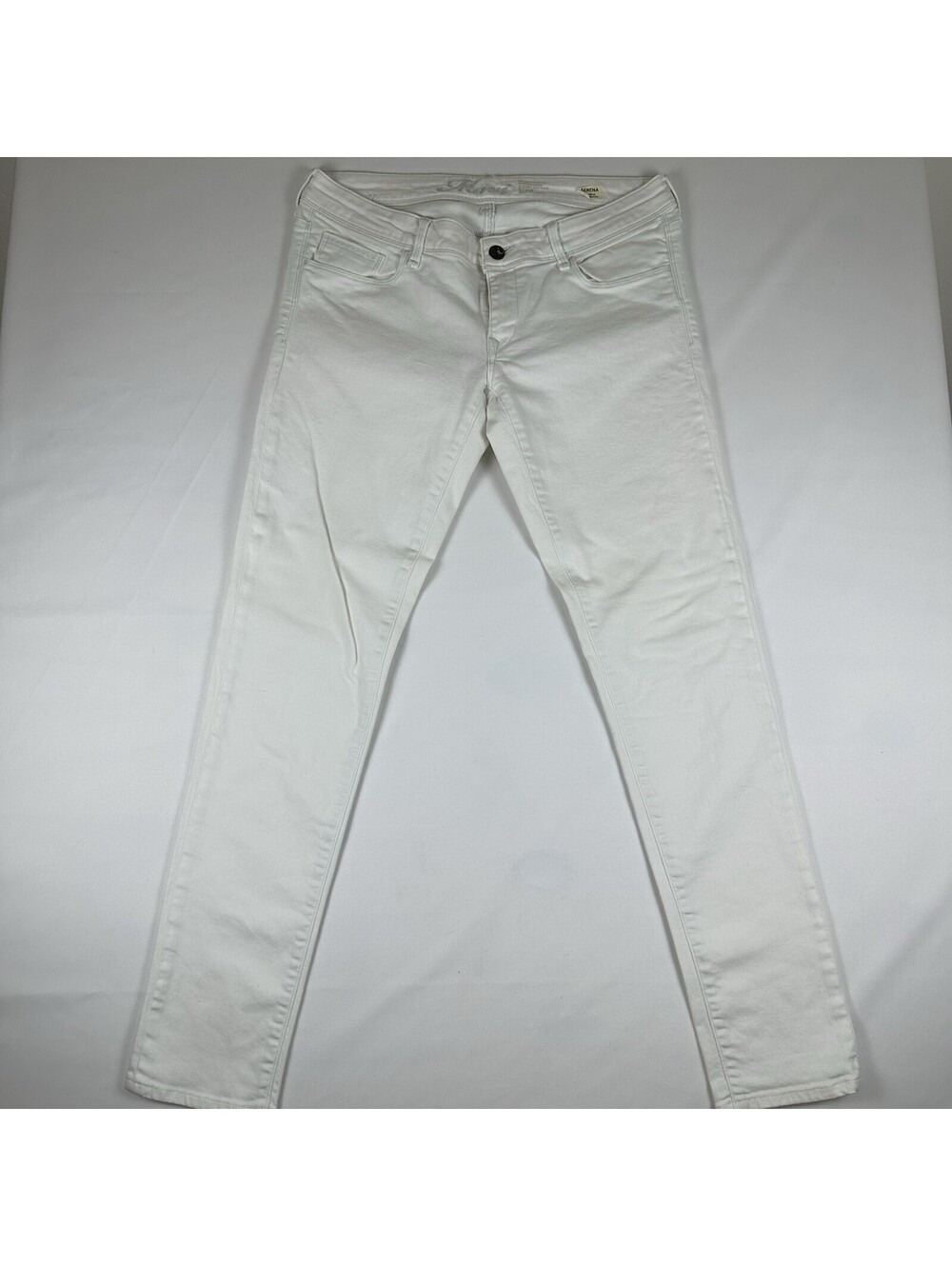 Mavi Serena Womens Size 31/32 White Low Rise Super Skinny Stretch Jeans Denim